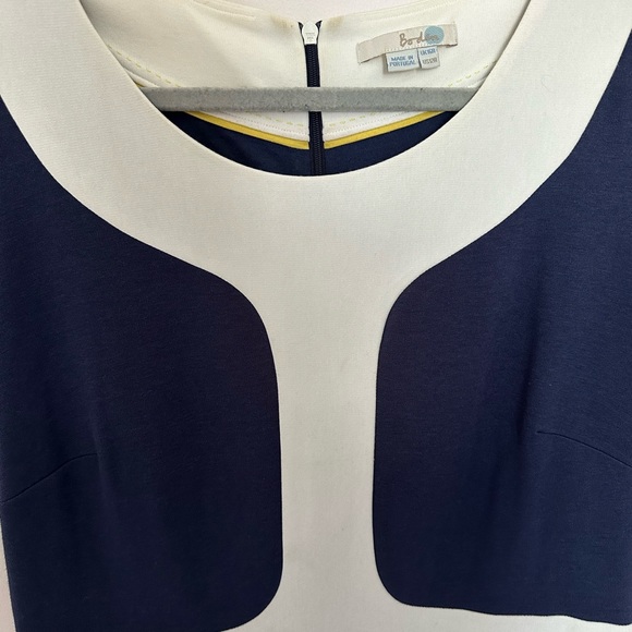 Boden Pall Mall geometric navy white dress Mad Men vines size 12 - Picture 4 of 8